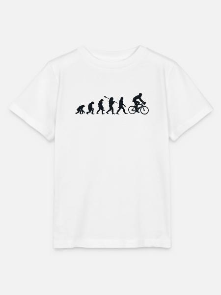 Darwin Evolution für Radfahrer 🚴 ♀️ - Stanley/Stella Kinder T-Shirt MINI CREATOR  - Weiß
