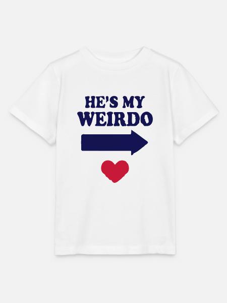 ICH LIEBE MEINEN WEIRDO - Stanley/Stella Kinder T-Shirt MINI CREATOR - Weiß