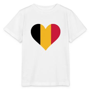A heart for Belgium - Stanley/Stella MINI CREATOR Kids’ T-Shirt - white - Front - Maike (125cm)