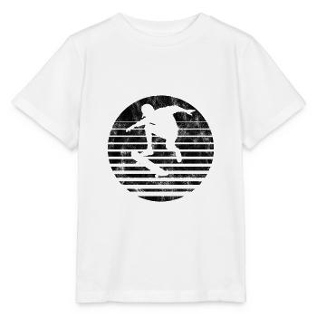 Skateboarder Skateboard Skater Skate Skateing - T-shirt bio MINI CREATOR Stanley/Stella Enfant - blanc - Devant - Maike (125cm)