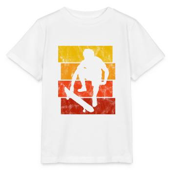 Skateboarder Skateboard Skater Skate Skateing - T-shirt bio MINI CREATOR Stanley/Stella Enfant - blanc - Devant - Maike (125cm)