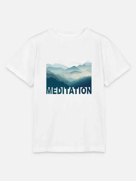 Mountain Meditation - Stanley/Stella Kinder T-Shirt MINI CREATOR  - Weiß