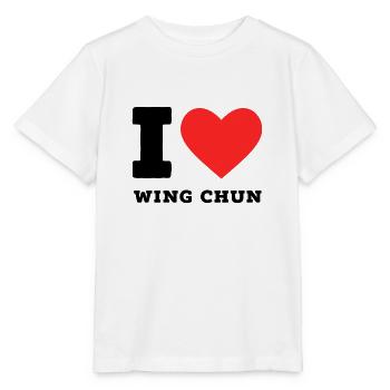 Ich liebe Wing Chun - Stanley/Stella Kinder T-Shirt MINI CREATOR  - Weiß - Vorne - Maike (125cm)