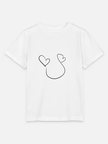 Herzen Linien - Stanley/Stella Kinder T-Shirt MINI CREATOR  - Weiß