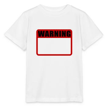 Bouclier d’avertissement Vecteur de bouclier d’avertissement - T-shirt bio MINI CREATOR Stanley/Stella Enfant - blanc - Devant - Maike (125cm)