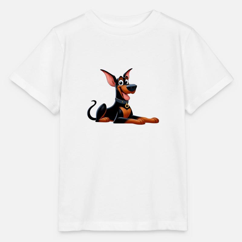 Doberman - Stanley/Stella MINI CREATOR Kids’ T-Shirt - white