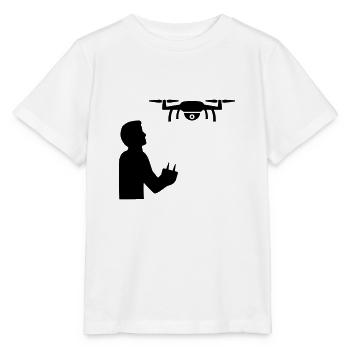 Drohne - Stanley/Stella Kinder T-Shirt MINI CREATOR  - Weiß - Vorne - Maike (125cm)