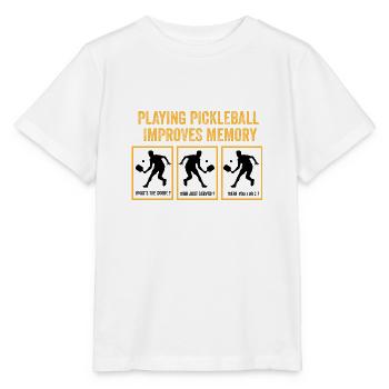 Playing pickleball improves memory - Stanley/Stella MINI CREATOR Kids’ T-Shirt - white - Front - Maike (125cm)