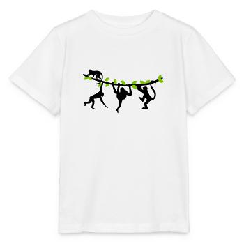 climbing monkeys - monkey - Stanley/Stella MINI CREATOR Kids’ T-Shirt - white - Front - Maike (125cm)