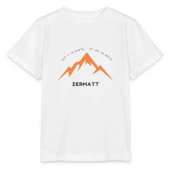 Minimalistisches Zermatt-Logo - Stanley/Stella Kinder T-Shirt MINI CREATOR  - Weiß - Vorne - Maike (125cm)