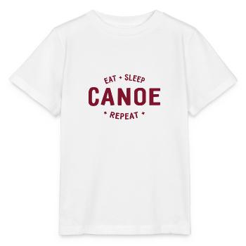 Manger dormir Canoë Répéter - Pagayer - Pagayer - Canoë - T-shirt bio MINI CREATOR Stanley/Stella Enfant - blanc - Devant - Maike (125cm)