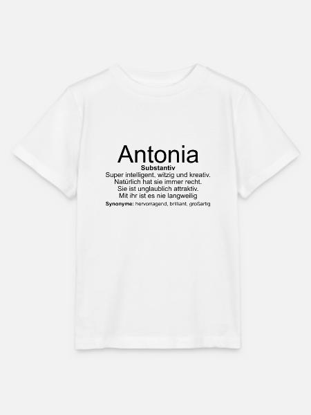 Name Definition Antonia - Stanley/Stella Kinder T-Shirt MINI CREATOR  - Weiß