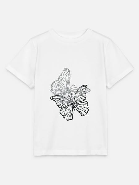 Schmetterling - Stanley/Stella Kinder T-Shirt MINI CREATOR  - Weiß