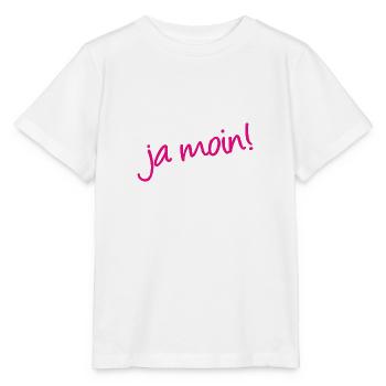 Ja Moin! - Guten Morgen - Nordsee - Ostsee - Anker - Stanley/Stella Kinder T-Shirt MINI CREATOR  - Weiß - Vorne - Maike (125cm)