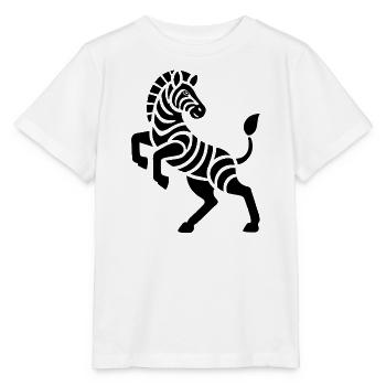 Zebra Silhouette Art Piece Minimal Design - Stanley/Stella MINI CREATOR Kids’ T-Shirt - white - Front - Maike (125cm)