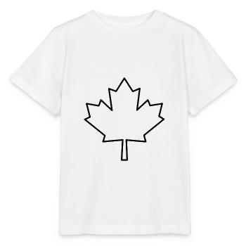 Ahornblatt Umriss - Stanley/Stella Kinder T-Shirt MINI CREATOR  - Weiß - Vorne - Maike (125cm)