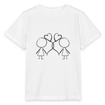 Amitié du cœur - T-shirt bio MINI CREATOR Stanley/Stella Enfant - blanc - Devant - Maike (125cm)