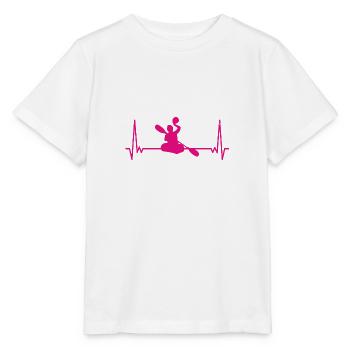 Canoë-polo Heartbeat - Heartbeat Canoepolo - T-shirt bio MINI CREATOR Stanley/Stella Enfant - blanc - Devant - Maike (125cm)