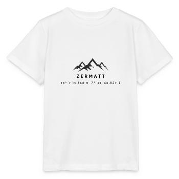Minimalistisches Zermatt-Logo - Stanley/Stella Kinder T-Shirt MINI CREATOR  - Weiß - Vorne - Maike (125cm)