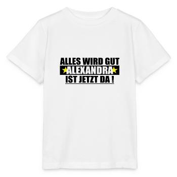 Alexandra Last Name First Name Birthday - Stanley/Stella MINI CREATOR Kids’ T-Shirt - white - Front - Maike (125cm)