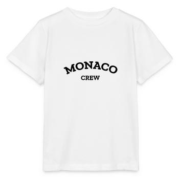 Monaco Crew - Monte Carlo - Mer Méditerranée - T-shirt bio MINI CREATOR Stanley/Stella Enfant - blanc - Devant - Maike (125cm)