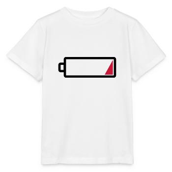 Batterie leer - Keine Energie - Müde - Aufladen - Stanley/Stella Kinder T-Shirt MINI CREATOR  - Weiß - Vorne - Maike (125cm)