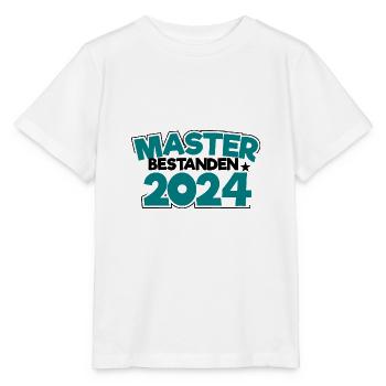 Master bestanden 2024 Masterabschluss Sponsion - Stanley/Stella Kinder T-Shirt MINI CREATOR  - Weiß - Vorne - Maike (125cm)