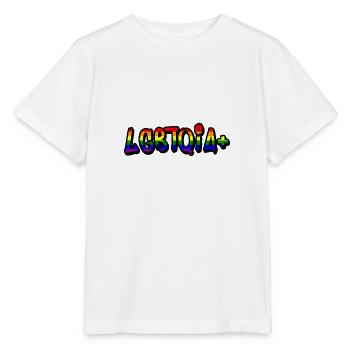 LGBTQIA+ Rainbow Flag - Regenbogenfahne - Stanley/Stella Kinder T-Shirt MINI CREATOR  - Weiß - Vorne - Maike (125cm)