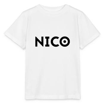 Prénom Nico - T-shirt bio MINI CREATOR Stanley/Stella Enfant - blanc - Devant - Maike (125cm)