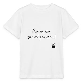 Dis-moi pas qu'c'est pas vrai ! Citation Série H - T-shirt bio MINI CREATOR Stanley/Stella Enfant - blanc - Devant - Maike (125cm)