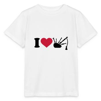 Dudelsack - Stanley/Stella Kinder T-Shirt MINI CREATOR  - Weiß - Vorne - Maike (125cm)
