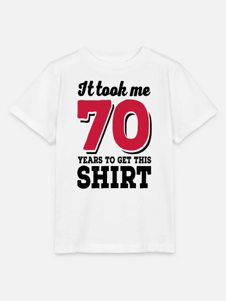 70 Geburtstag - Stanley/Stella T-shirt MINI CREATOR til børn - hvid