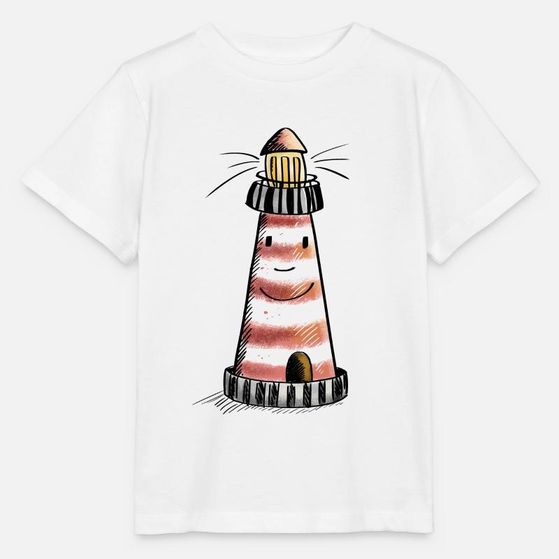 Petit phare - Mer du Nord - Vacances - Comic - T-shirt bio MINI CREATOR Stanley/Stella Enfant - blanc