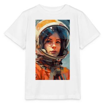 Space Girl - Stanley/Stella Kinder T-Shirt MINI CREATOR  - Weiß - Vorne - Maike (125cm)