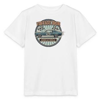 Vintage Muscle Car Design - Stanley/Stella Kinder T-Shirt MINI CREATOR  - Weiß - Vorne - Maike (125cm)