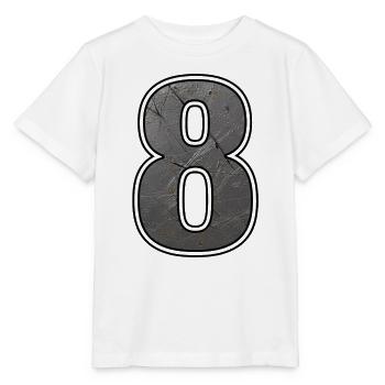 Weathered Eight Metal Texture - Stanley/Stella MINI CREATOR Kids’ T-Shirt - white - Front - Maike (125cm)