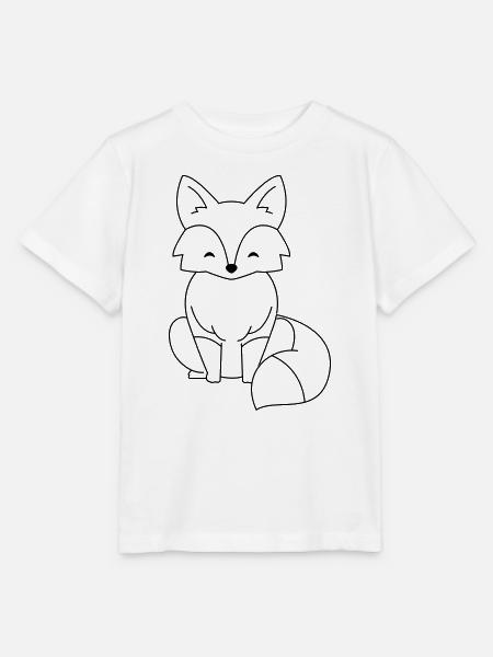 Comic Fuchs in schwarz - Stanley/Stella Kinder T-Shirt MINI CREATOR  - Weiß