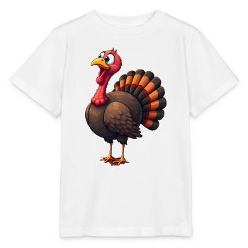 Thanksgiving Drôle Dinde de Thanksgiving - T-shirt bio MINI CREATOR Stanley/Stella Enfant - blanc - Devant - Maike (125cm)