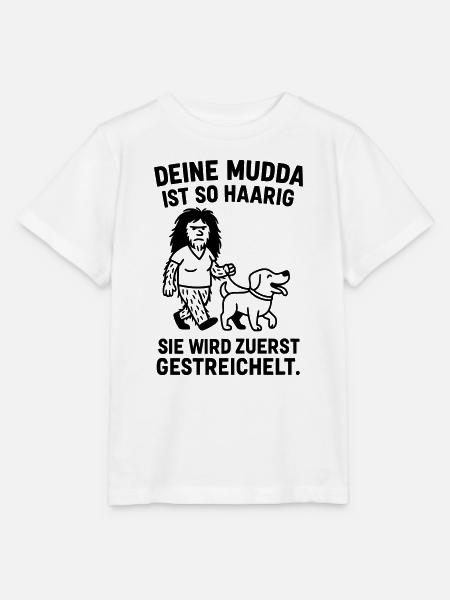 deine mutter haarig witz - Stanley/Stella Kinder T-Shirt MINI CREATOR - Weiß