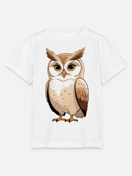 Lustige Baum Eule Cartoon - Stanley/Stella Kinder T-Shirt MINI CREATOR - Weiß