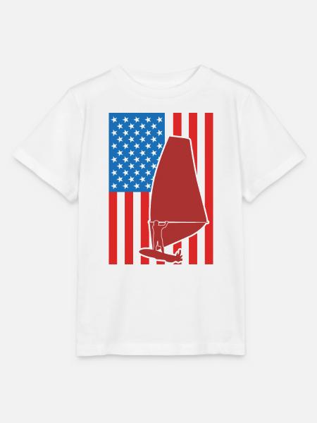USA Windsurfen 4. Juli - Stanley/Stella Kinder T-Shirt MINI CREATOR - Weiß