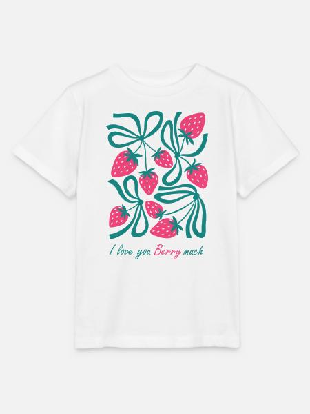 Reife Erdbeeren - Stanley/Stella Kinder T-Shirt MINI CREATOR - Weiß