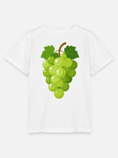 Grüne Trauben Illustration - Stanley/Stella Kinder T-Shirt MINI CREATOR - Weiß