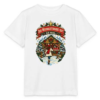 Der Weihnachtsmarkt ruft Ich muss - Stanley/Stella Kinder T-Shirt MINI CREATOR  - Weiß - Vorne - Maike (125cm)