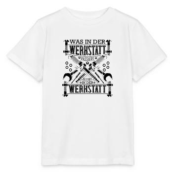 Mechaniker was in der Werkstatt passiert - Stanley/Stella Kinder T-Shirt MINI CREATOR  - Weiß - Vorne - Maike (125cm)
