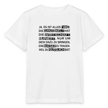 Lustige Corona Sprüche Verschwörung - Stanley/Stella Kinder T-Shirt MINI CREATOR  - Weiß - Vorne - Maike (125cm)