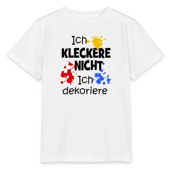 Ich kleckere nicht - Ich dekoriere - Baby - Kind - Stanley/Stella Kinder T-Shirt MINI CREATOR  - Weiß - Vorne - Maike (125cm)