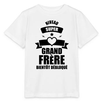 niveau super grand frere bientot debloque - T-shirt bio MINI CREATOR Stanley/Stella Enfant - blanc - Devant - Maike (125cm)