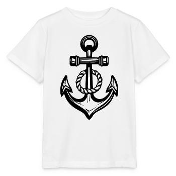 Anker Boot Schiff Nautik - Stanley/Stella Kinder T-Shirt MINI CREATOR  - Weiß - Vorne - Maike (125cm)