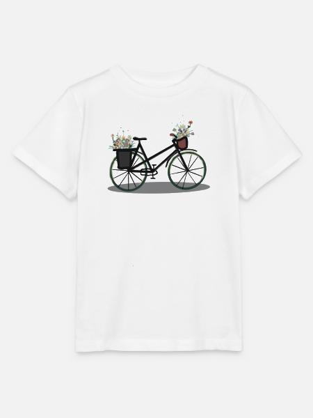 Flower Power Rad - Stanley/Stella Kinder T-Shirt MINI CREATOR  - Weiß